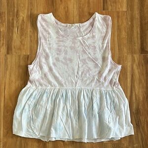 Free people pastel tie dye loose tank - flowy - empire waist
